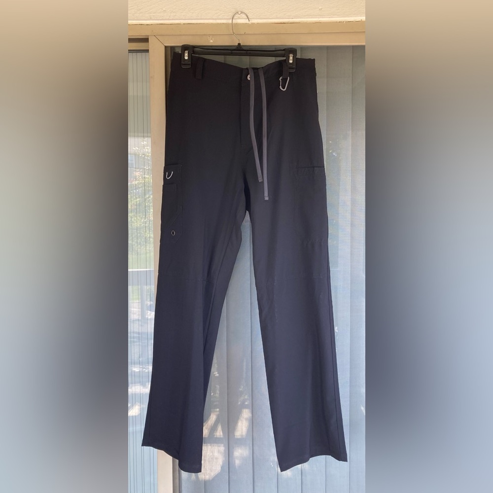 Black Cargo Scrub Pants Relaxed Fit - Size M - Nearly New/Worn Once